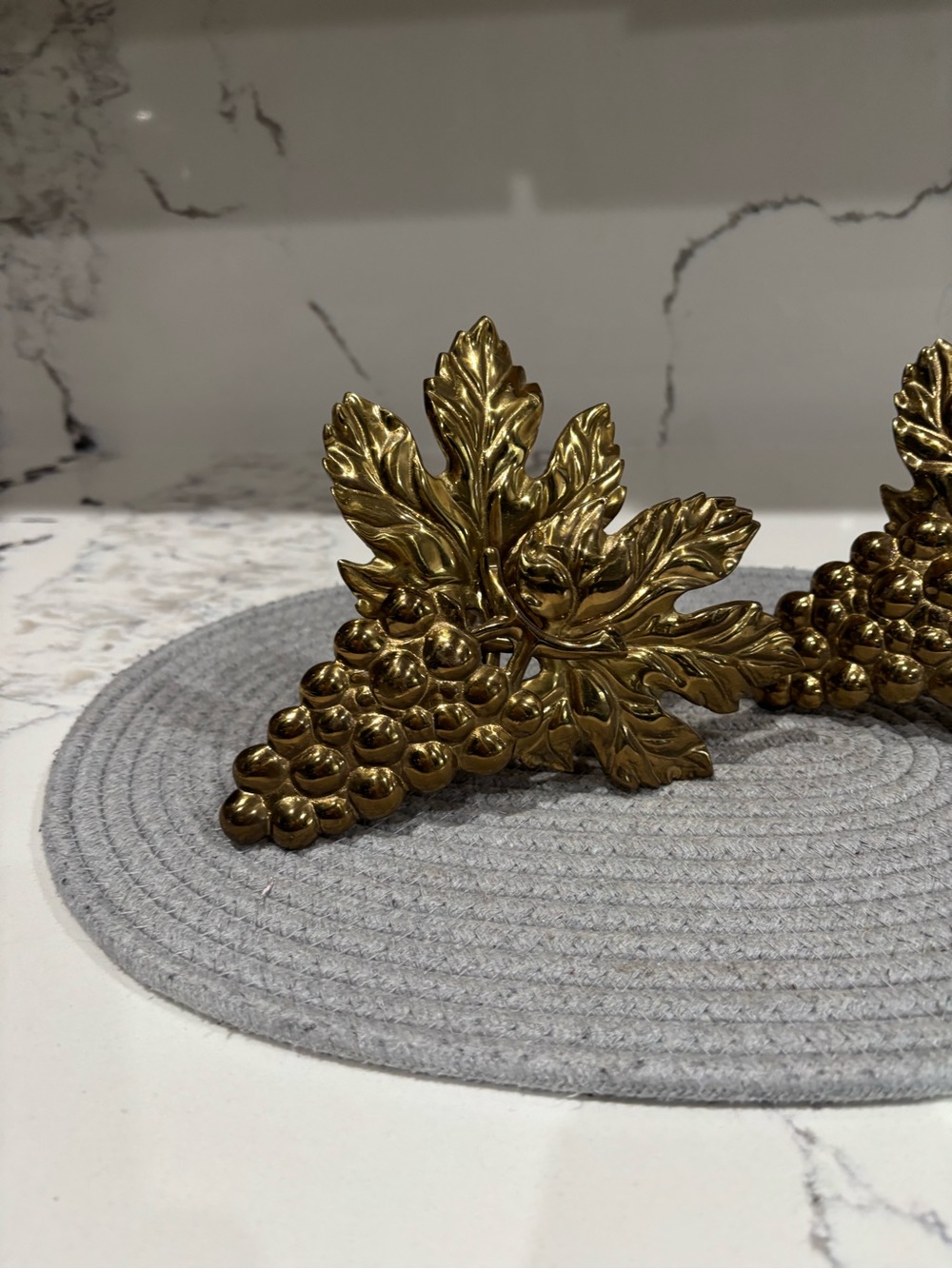 Brass Grape Cluster curtain tie backs- Gold